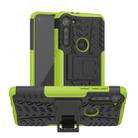 For Motorola Moto G8 Power Tire Texture Shockproof TPU+PC Protective Case with Holder(Green) - 1