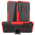 For Motorola Moto G Stylus Tire Texture Shockproof TPU+PC Protective Case with Holder(Red) - 1