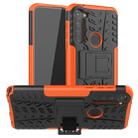 For Motorola Moto G Stylus Tire Texture Shockproof TPU+PC Protective Case with Holder(Orange) - 1