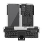 For Samsung Galaxy A31 Tire Texture Shockproof TPU+PC Protective Case with Holder(White) - 1