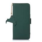 For iPhone 16 Pro Max Genuine Leather Magnetic RFID Leather Phone Case(Green) - 3