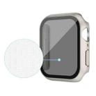 For Apple Watch SE 2022 40mm Frosted PC + Anti-spy Tempered Film Integrated Watch Protective Case(Starlight Silver) - 3