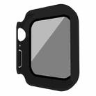For Apple Watch SE 2022 44mm Frosted PC + Anti-spy Tempered Film Integrated Watch Protective Case(Black) - 4