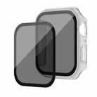 For Apple Watch SE 2022 44mm Frosted PC + Anti-spy Tempered Film Integrated Watch Protective Case(Transparent) - 2