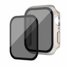 For Apple Watch SE 2022 44mm Frosted PC + Anti-spy Tempered Film Integrated Watch Protective Case(Starlight Silver) - 2