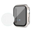 For Apple Watch SE 2022 44mm Frosted PC + Anti-spy Tempered Film Integrated Watch Protective Case(Starlight Silver) - 3