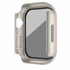 For Apple Watch SE 2022 44mm Frosted PC + Anti-spy Tempered Film Integrated Watch Protective Case(Starlight Silver) - 4
