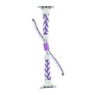 Silicone Bean Braided Cord Nylon Watch Band For Apple Watch 8 41mm(White Purple) - 3