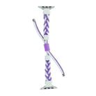 Silicone Bean Braided Cord Nylon Watch Band For Apple Watch 8 45mm(White Purple) - 3