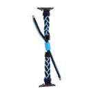 Silicone Bean Braided Cord Nylon Watch Band For Apple Watch 7 45mm(Black Blue) - 3