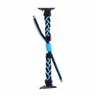 Silicone Bean Braided Cord Nylon Watch Band For Apple Watch SE 2022 40mm(Black Blue) - 3