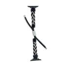 Silicone Bean Braided Cord Nylon Watch Band For Apple Watch SE 40mm(Black Grey) - 3