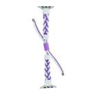 Silicone Bean Braided Cord Nylon Watch Band For Apple Watch 3 42mm(White Purple) - 3