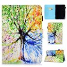 For Amazon Fire Max 11 2023 Colored Drawing Smart Leather Tablet Case(Color Tree) - 1