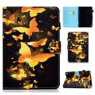 For Amazon Fire Max 11 2023 Colored Drawing Smart Leather Tablet Case(Gold Butterflies) - 1