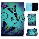For Amazon Fire Max 11 2023 Colored Drawing Smart Leather Tablet Case(Green Butterflies) - 1