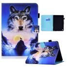 For Amazon Fire Max 11 2023 Colored Drawing Smart Leather Tablet Case(Wolf) - 1