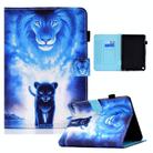 For Amazon Fire Max 11 2023 Colored Drawing Smart Leather Tablet Case(Lion) - 1