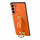 For Samsung Galaxy S23+ 5G SULADA PC + Leather Texture Skin Feel Shockproof Phone Case(Orange) - 1