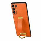 For Samsung Galaxy S24+ 5G SULADA PC + Leather Texture Skin Feel Shockproof Phone Case(Orange) - 1