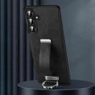 For Samsung Galaxy S25+ 5G SULADA PC Hybrid Leather Texture Skin Feel Shockproof Phone Case(Black) - 1