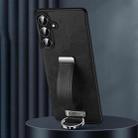 For Samsung Galaxy S25 5G SULADA PC Hybrid Leather Texture Skin Feel Shockproof Phone Case(Black) - 1