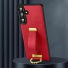 For Samsung Galaxy S25 5G SULADA PC Hybrid Leather Texture Skin Feel Shockproof Phone Case(Red) - 1