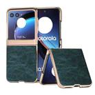 For Motorola Razr 40 Ultra Nano Plating Dream Litchi Texture PU Phone Case(Blue) - 1