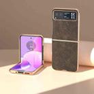For Motorola Razr 40 Nano Plating Dream Litchi Texture PU Phone Case(Khaki) - 1