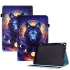 For Amazon Fire Max 11 2023 Colored Drawing Smart Leather Tablet Case(Space Wolf) - 1