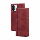 For Xiaomi Redmi A1/A2 Frosted Business Magnetic Horizontal Flip PU Phone Case(Brown) - 1