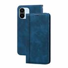 For Xiaomi Redmi A1/A2 Frosted Business Magnetic Horizontal Flip PU Phone Case(Blue) - 1