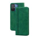 For Xiaomi Redmi 12C/11A 4G Global/Poco C55 Frosted Business Magnetic Horizontal Flip PU Phone Case(Green) - 1