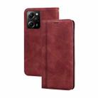 For Xiaomi Redmi Note 12 5G Global/Poco X5 Frosted Business Magnetic Horizontal Flip PU Phone Case(Brown) - 1