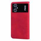For Xiaomi Poco M4 5G/Poco M5/Redmi Note 11R Frosted Business Magnetic Horizontal Flip PU Phone Case(Red) - 3
