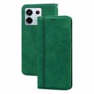 For Xiaomi Redmi Note 13 4G Frosted Business Magnetic Horizontal Flip PU Phone Case(Green) - 1