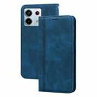 For Xiaomi Redmi Note 13 4G Frosted Business Magnetic Horizontal Flip PU Phone Case(Blue) - 1