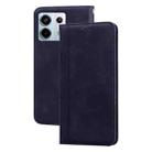 For Xiaomi Redmi Note 13 4G Frosted Business Magnetic Horizontal Flip PU Phone Case(Black) - 1