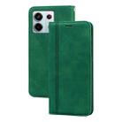 For Xiaomi Redmi Note 13 Pro 4G Frosted Business Magnetic Horizontal Flip PU Phone Case(Green) - 1