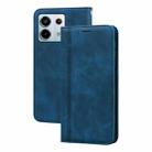 For Xiaomi Redmi Note 13 Pro 4G Frosted Business Magnetic Horizontal Flip PU Phone Case(Blue) - 1