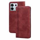 For Xiaomi Redmi Note 13 Pro 5G Frosted Business Magnetic Horizontal Flip PU Phone Case(Brown) - 1