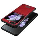 For Samsung Galaxy Z Flip5 SULADA Shockproof TPU + Handmade Leather Phone Case(Red) - 1