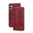 For Samsung Galaxy A24 4G Frosted Business Magnetic Horizontal Flip PU Phone Case(Brown) - 1