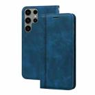 For Samsung Galaxy S23 Ultra 5G Frosted Business Magnetic Horizontal Flip PU Phone Case(Blue) - 1