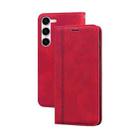 For Samsung Galaxy S23 5G Frosted Business Magnetic Horizontal Flip PU Phone Case(Red) - 1