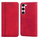 For Samsung Galaxy S24 Frosted Business Magnetic Horizontal Flip PU Phone Case(Red) - 1