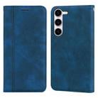 For Samsung Galaxy S24 Frosted Business Magnetic Horizontal Flip PU Phone Case(Blue) - 1