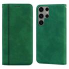 ForSamsung Galaxy S24 Ultra Frosted Business Magnetic Horizontal Flip PU Phone Case(Green) - 1