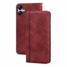 For Samsung Galaxy A04E Frosted Business Magnetic Horizontal Flip PU Phone Case(Brown) - 1