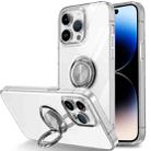 For iPhone 14 Pro Max Ring Holder TPU Phone Case(Transparent) - 1